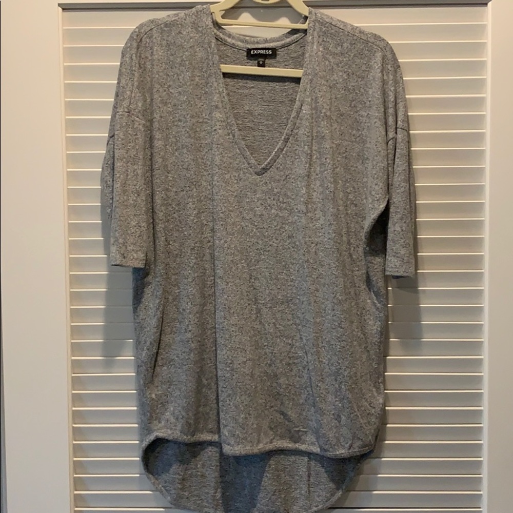 Express Simple Gray Sweater